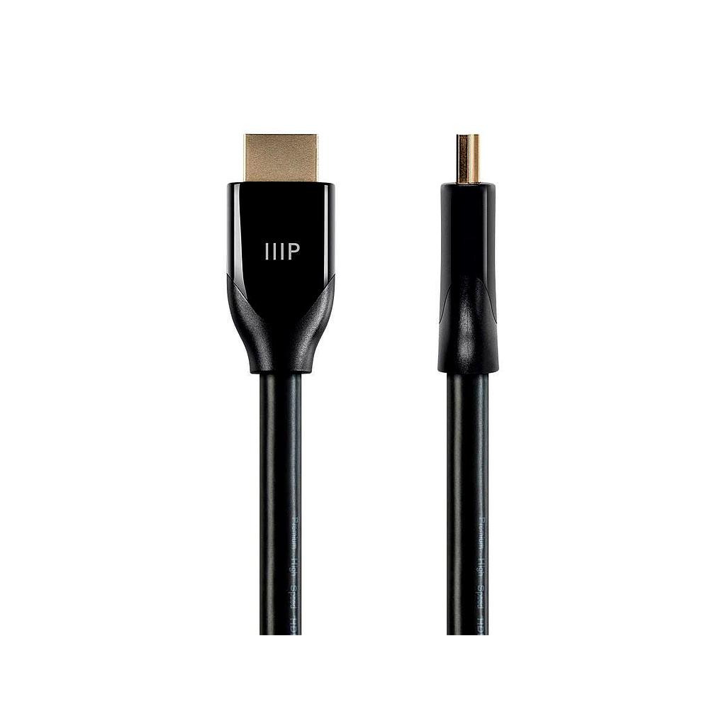 Monoprice 4K Certified Premium High Speed HDMI Cable 3ft - 18Gbps Black