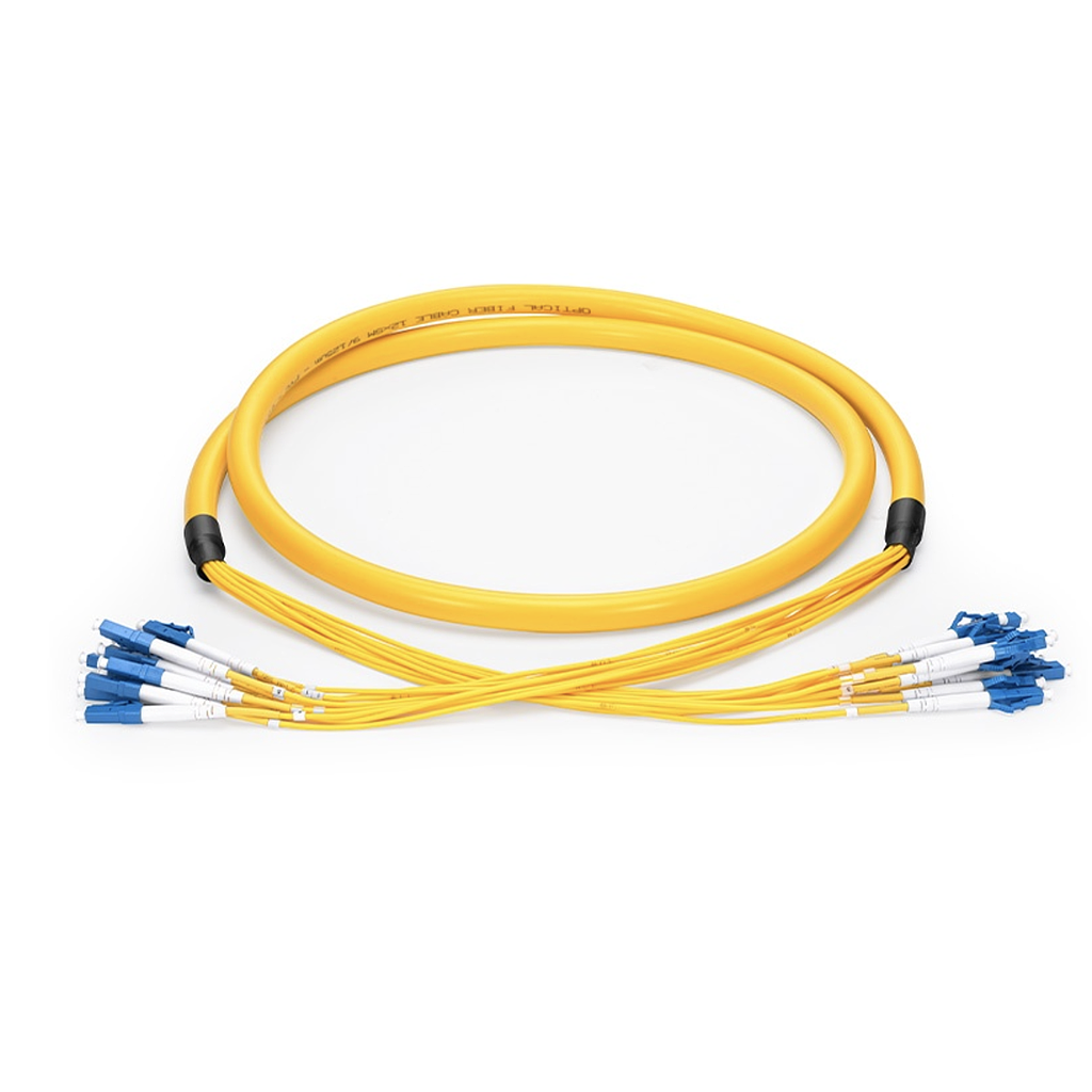 CUSTOM ID-SMXX12F - 21983 - 12 Fibers / 2m / Connector A LC UPC Simplex / Connector B ST UPC Simplex / Breakout 2mm / Pulling Eye NONE