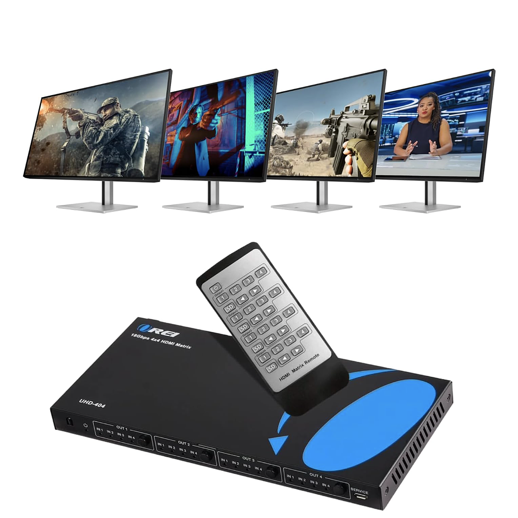 OREI 4x4 HDMI 4K Matrix Switch/Splitter