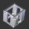 12x12x3 way corner block (bolting, tyler black)