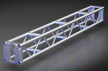 12 x 12 x 120&quot; AV Truss (bolting, tyler black)
